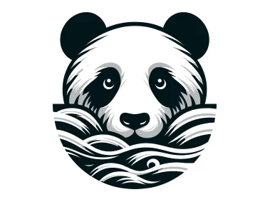 Peeking Panda Logo Template