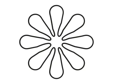 Petal Bloom Organic Symmetric Shape Logo Template
