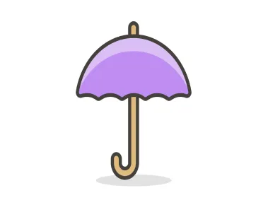 Pink Umbrella Emoji Icon