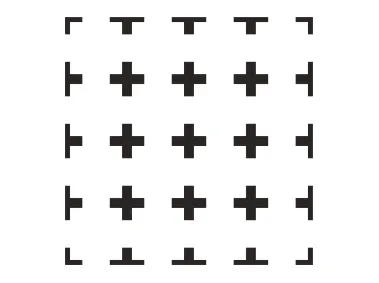 Plus Sign Geometric Pattern Logo Template