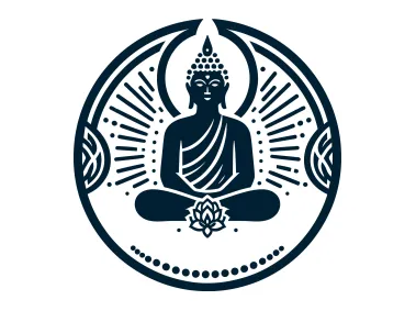 PNG Black Buddha Design Logo Template