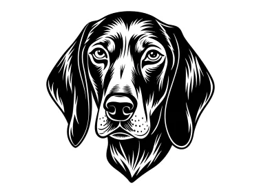 Polish Hound Dog Head Logo Template
