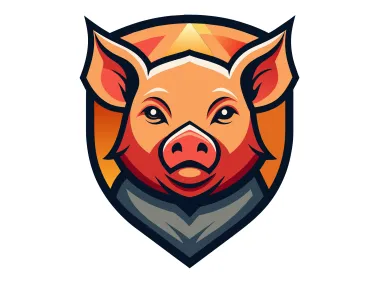 Premium Pig Colorful Mascot Logo Template