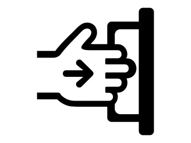 Push Door Handle Icon