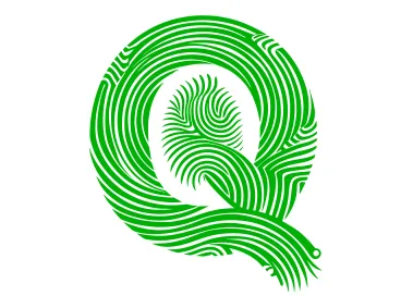 Q Letter Fingerprint Shape Logo Template