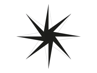 Radiant Starburst Compass Logo Template