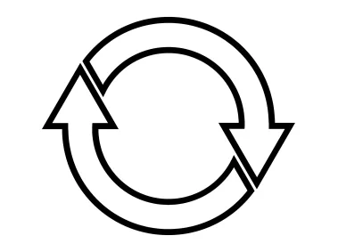 Recycle Rounded Arrows Logo Template