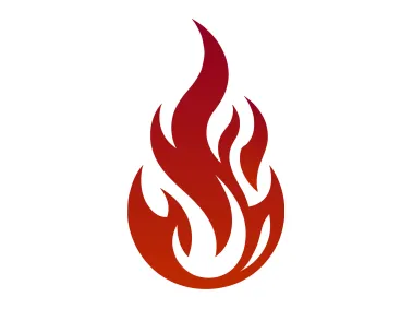 SVG Red Flame Logo Template