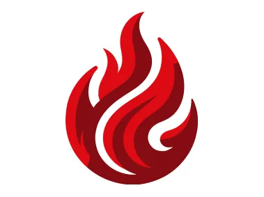 Red Flame Logo Template