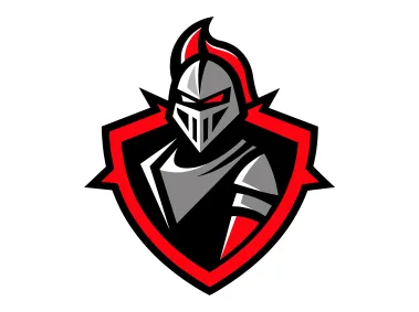 Red Knight Mascot Design Logo Template