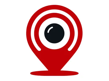 Red Map Pin Logo Template