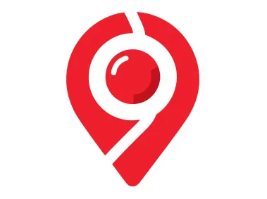 Red Pin Icon Logo Template