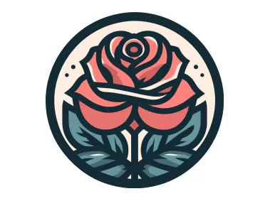 Red Rose Logo Template