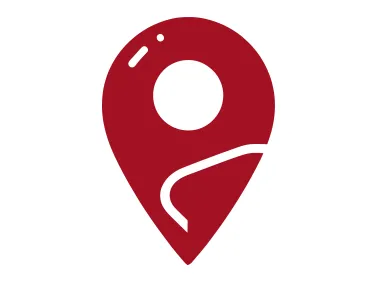 Red Vector Map Pin Logo Template