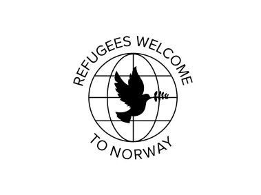 Refugees Welcome To Norway White Logo
