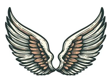Retro Wings Logo Template