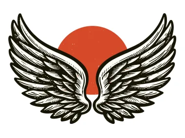 Retro Wings Logo Template