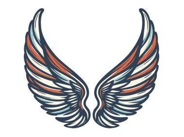Retro Wings Logo Template