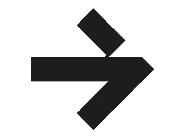 Right Arrow Geometric Shape Logo Template