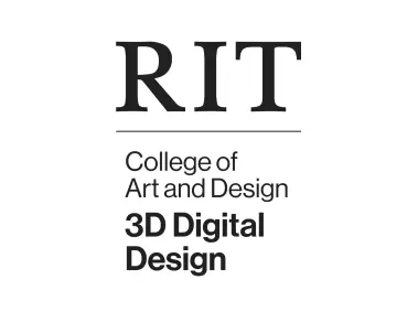 RIT 2018 CAD 3D Digital Design Vertical Black Logo