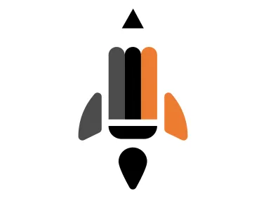 Rocket Shaped Pencil Logo