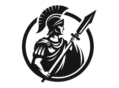 Roman Soldier in Circle Logo