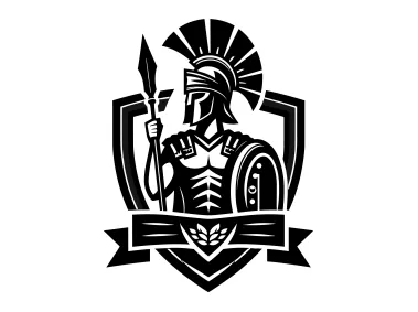 Roman Soldier with Spear Logo Template