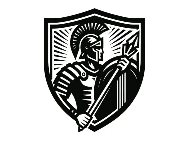 Roman Soldier with Spear Logo Template