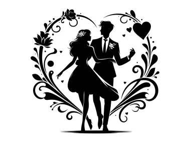 Romantic Dance A Symbol of Love & Celebration Vector