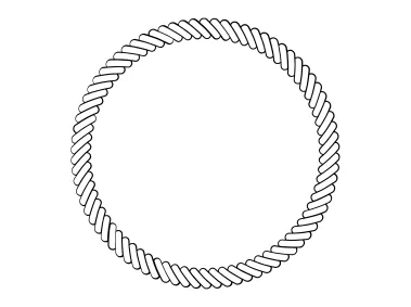 Round Rope Frame Logo Template