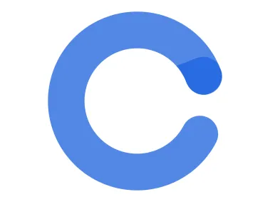 Rounded Blue Letter E Logo Template