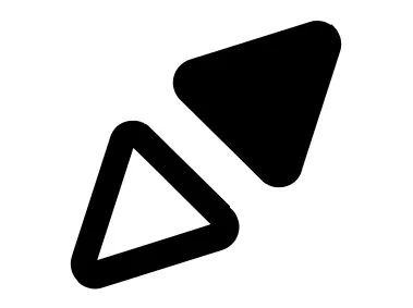 Rounded Down Up Arrows Logo Template