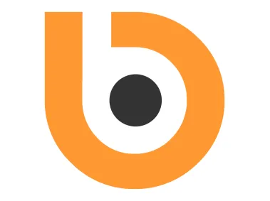 Rounded Drop Style Letter B Shape Logo Template