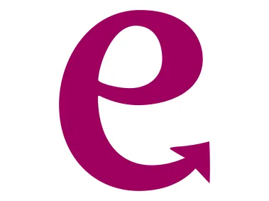 Rounded Modern Letter E with Arrow Head Logo Template