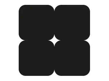 Rounded Square Tile Geometric Shape Logo Template