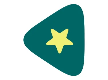 Rounded Triangle with Star Logo Template