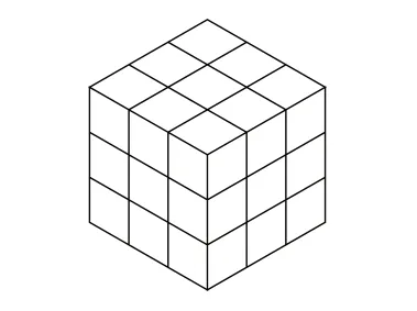 Rubick Cube Shape Logo Template