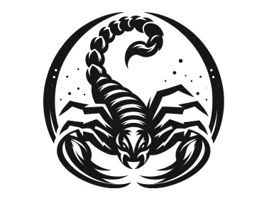 Scorpion in Circle Logo Template