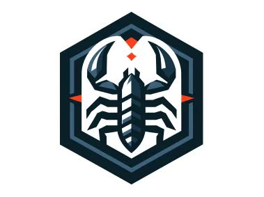 Scorpion in Hexagon Logo Template