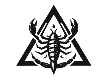 Scorpion in Triangle Logo Template