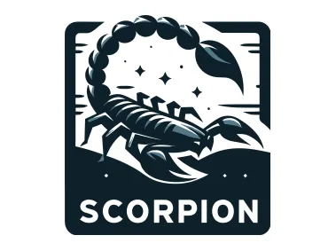 Scorpion with Text Logo Template
