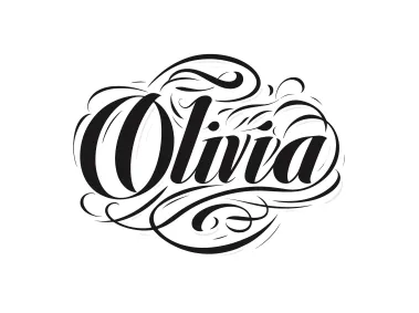 Script Signature for the Name Olivia Vector