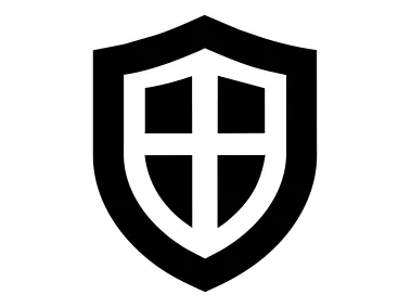 Security Shield with Cross Logo Template