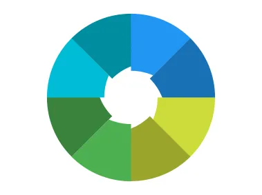 Segmented Circular Flow Logo Template
