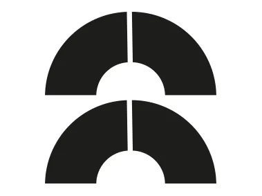 Semi Circles Geometric Shape Logo Template