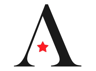 Serif Letter A with Star Logo Template