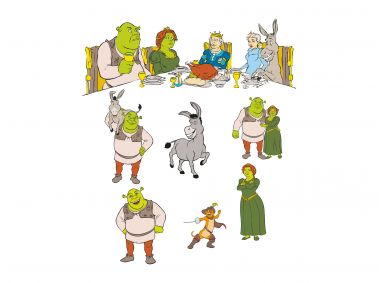 Shrek Characters Logo