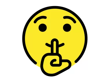 Shushing Face Emoji Icon