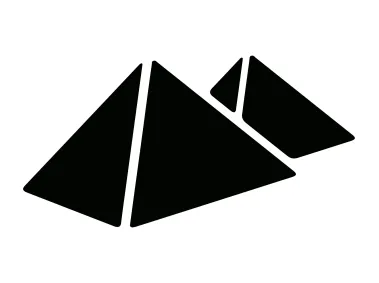 Side by Side Pyramids Logo Template