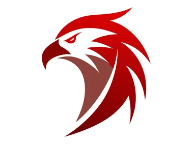 Side View Red Eagle Head Logo Template